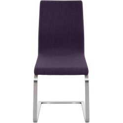 Silla de comedor Belfort de tela morada
