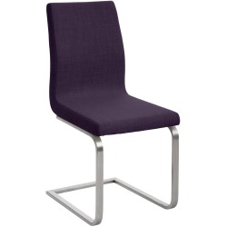 Silla de comedor Belfort de tela morada Silla de comedor Belfort de tela morada