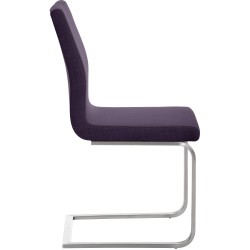 Silla de comedor Belfort de tela morada Silla de comedor Belfort de tela morada