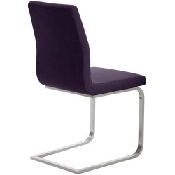 Silla de comedor Belfort de tela morada Silla de comedor Belfort de tela morada