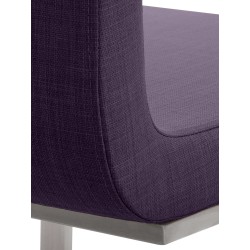 Silla de comedor Belfort de tela morada Silla de comedor Belfort de tela morada