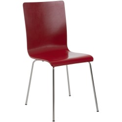 Silla de comedor roja Pepe