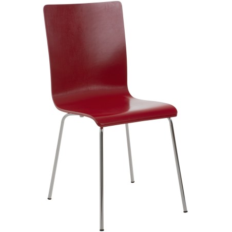 Silla de comedor roja Pepe