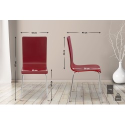 Silla de comedor roja Pepe Silla de comedor roja Pepe