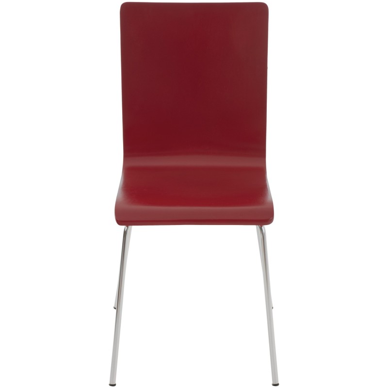 Silla de comedor roja Pepe