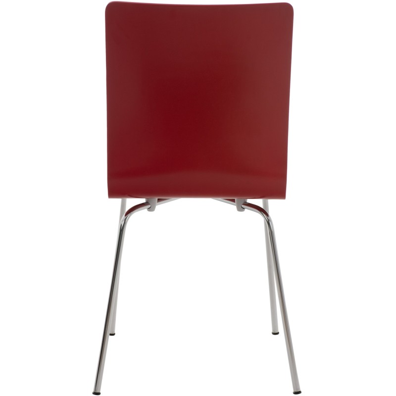 Silla de comedor roja Pepe