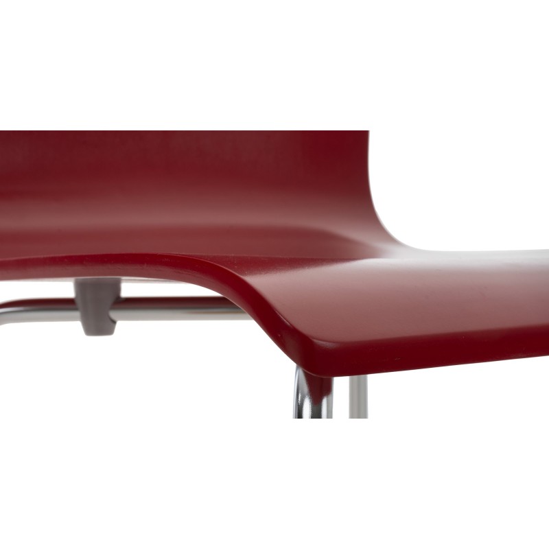 Silla de comedor roja Pepe