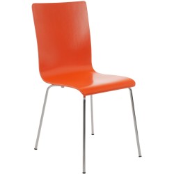 Silla de comedor naranja Pepe