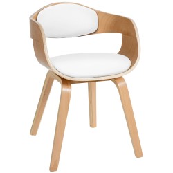 Silla de comedor Kingston Natura/Blanca