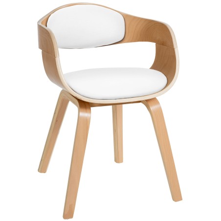Silla de comedor Kingston Natura/Blanca