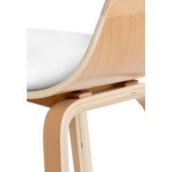 Silla de comedor Kingston Natura/Blanca