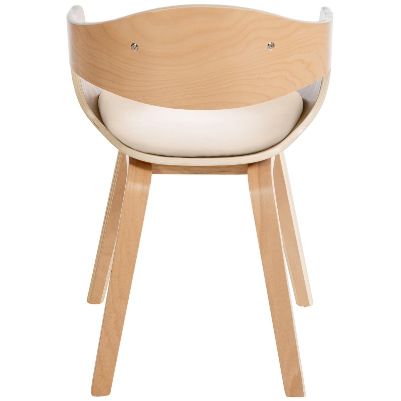 Silla de comedor Kingston Natura/Crema