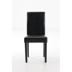 Silla de comedor Ina marrón oscuro y negra Silla de comedor Ina marrón oscuro y negra