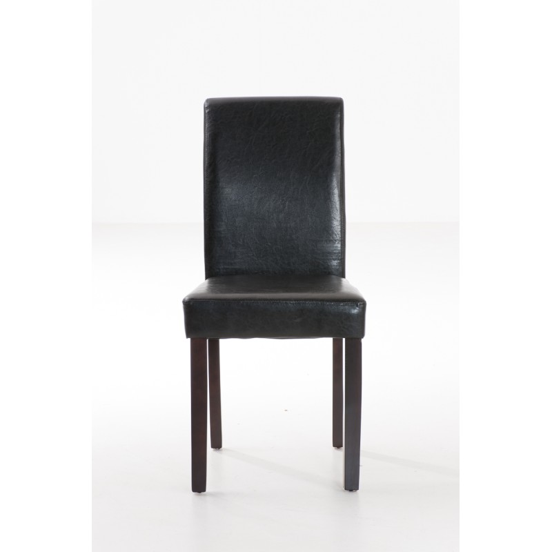 Silla de comedor marrón oscuro Ina