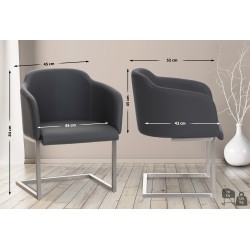 Silla de comedor gris Magnus Silla de comedor gris Magnus
