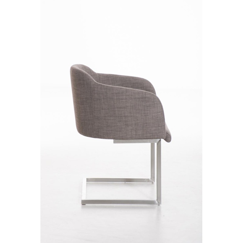 Silla de comedor Magnus en tela gris