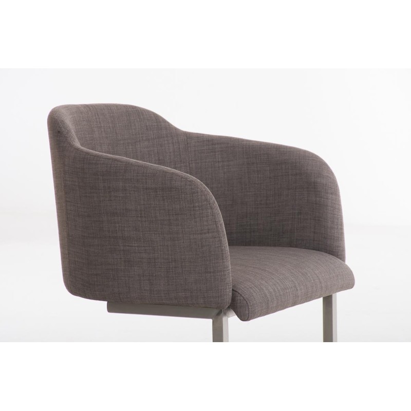 Silla de comedor Magnus en tela gris