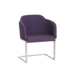 Silla de comedor Magnus en tela violeta
