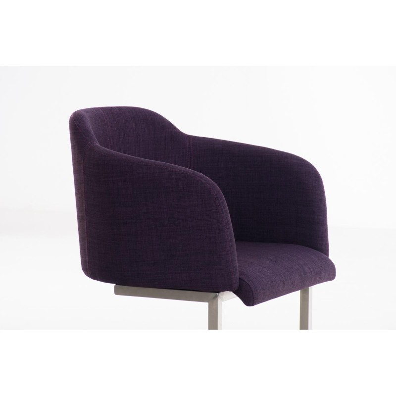 Silla de comedor Magnus en tela violeta