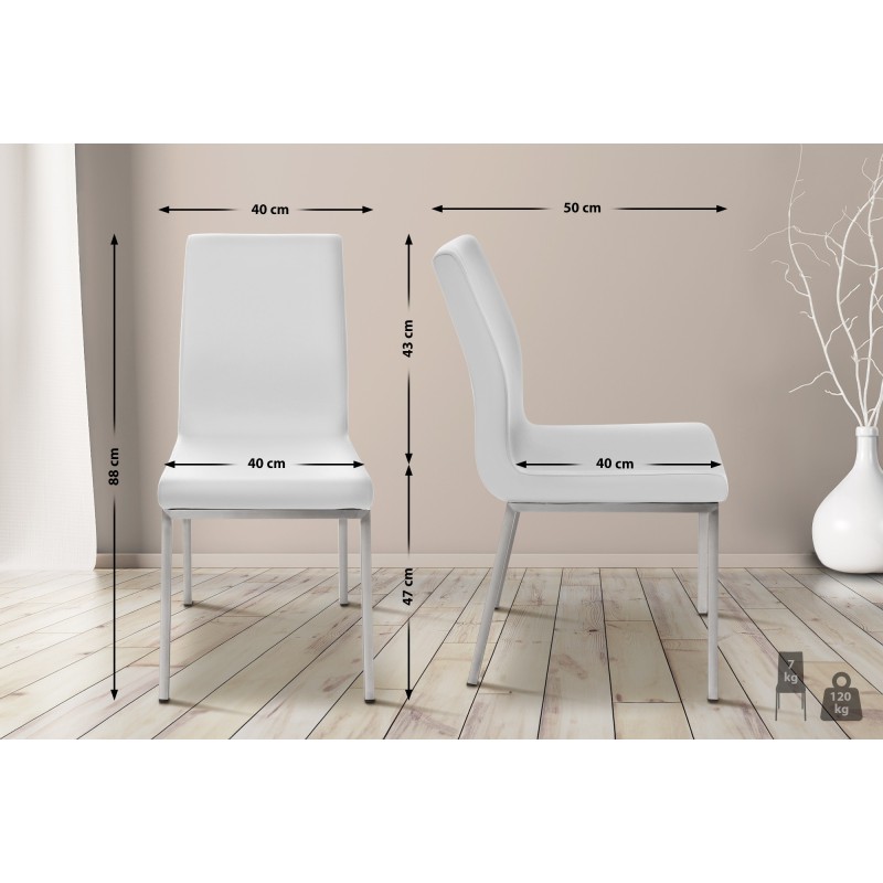Silla de comedor blanca Colmar