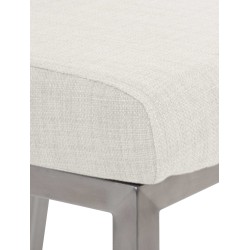 Silla de comedor Colmar de tela blanca Silla de comedor Colmar de tela blanca