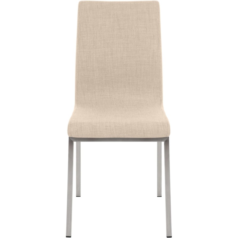 Silla de comedor Colmar de tela color crema