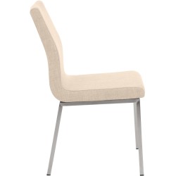 Silla de comedor Colmar de tela color crema Silla de comedor Colmar de tela color crema