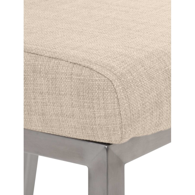 Silla de comedor Colmar de tela color crema