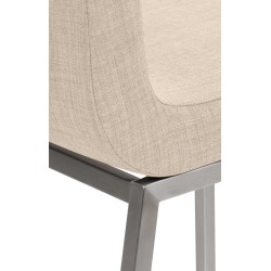 Silla de comedor Colmar de tela color crema Silla de comedor Colmar de tela color crema