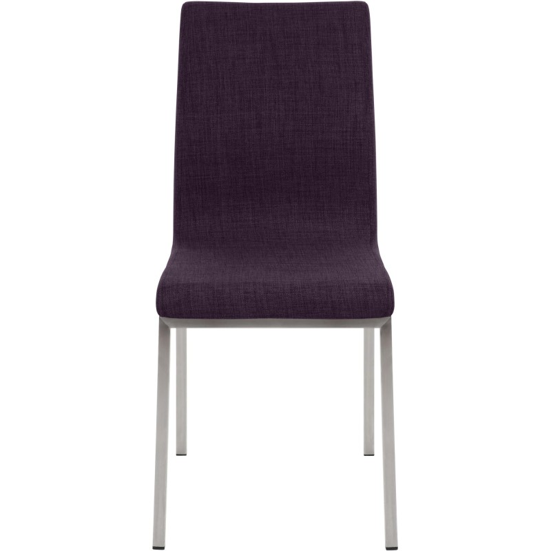 Silla de comedor Colmar de tela morada