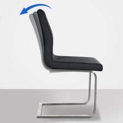 Silla de comedor negra Belfort Silla de comedor negra Belfort
