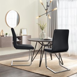 Silla de comedor negra Belfort Silla de comedor negra Belfort