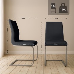 Silla de comedor negra Belfort Silla de comedor negra Belfort