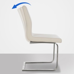 Silla de comedor Belfort color crema