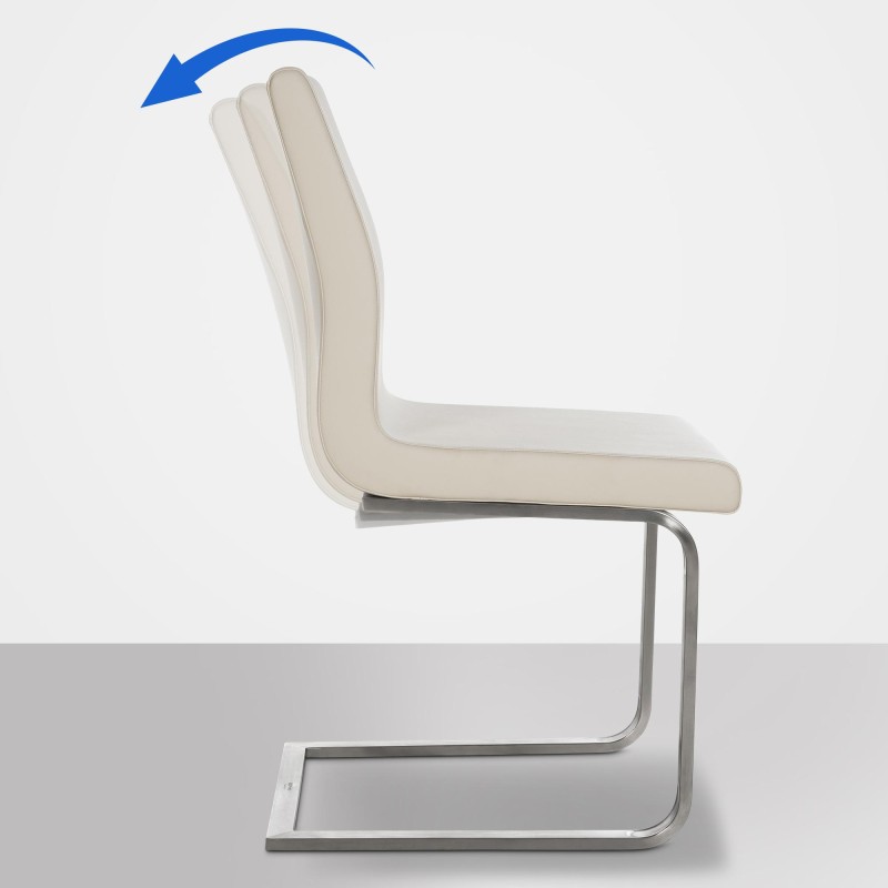 Silla de comedor Belfort color crema