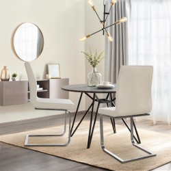 Silla de comedor Belfort color crema