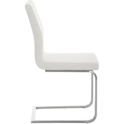 Silla de comedor Belfort de tela blanca Silla de comedor Belfort de tela blanca