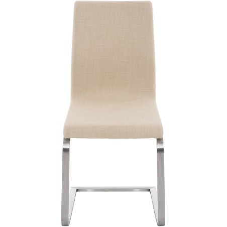 Silla de comedor Belfort de tela color crema