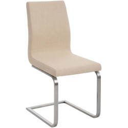 Silla de comedor Belfort de tela color crema Silla de comedor Belfort de tela color crema
