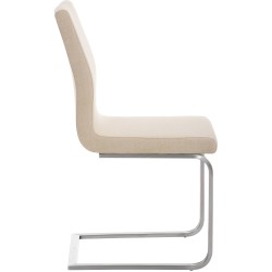 Silla de comedor Belfort de tela color crema Silla de comedor Belfort de tela color crema