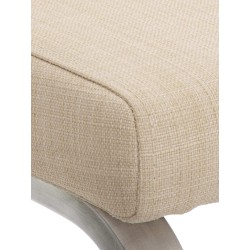 Silla de comedor Belfort de tela color crema Silla de comedor Belfort de tela color crema