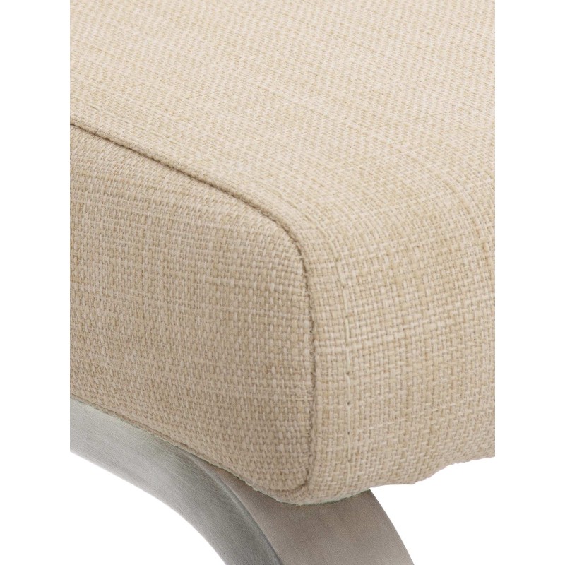 Silla de comedor Belfort de tela color crema