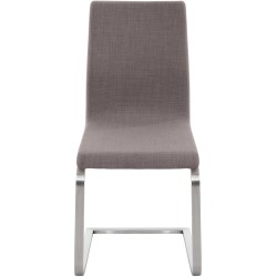 Silla de comedor Belfort en tela gris