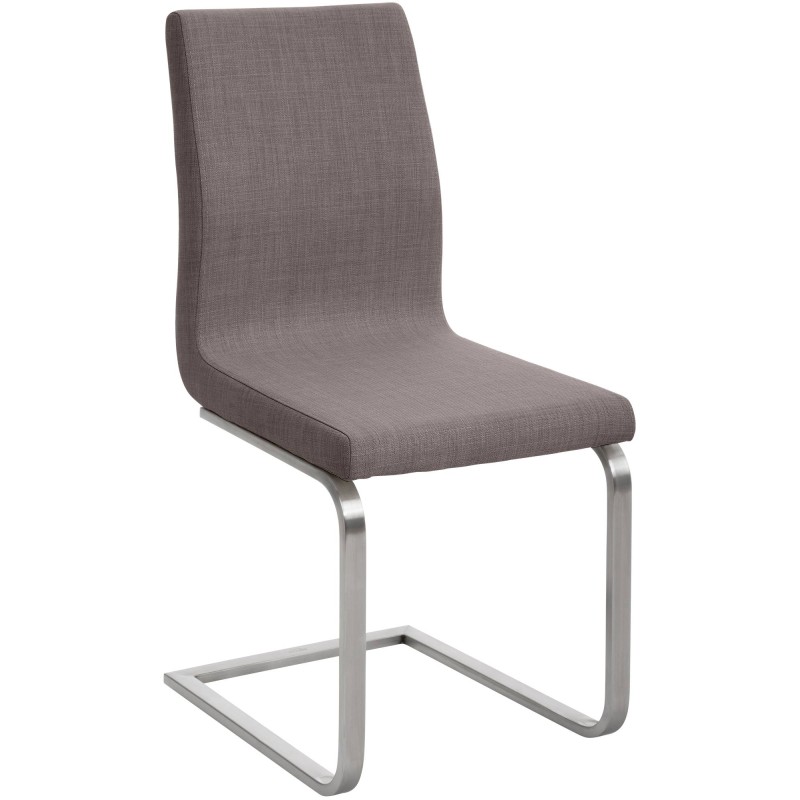 Silla de comedor Belfort en tela gris