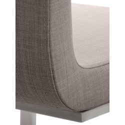 Silla de comedor Belfort en tela gris Silla de comedor Belfort en tela gris