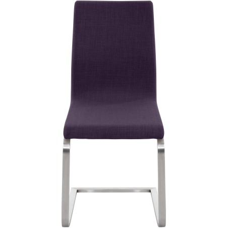 Silla de comedor Belfort de tela morada