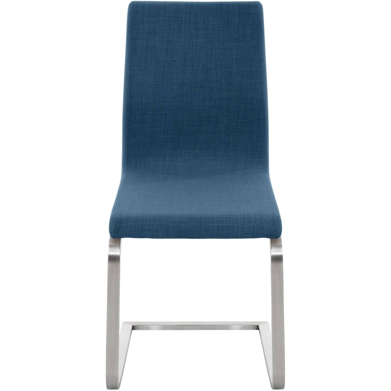 Silla de comedor Belfort en tela azul Silla de comedor Belfort en tela azul