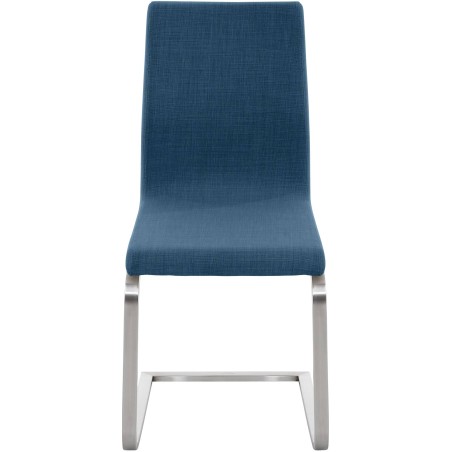 Silla de comedor Belfort en tela azul