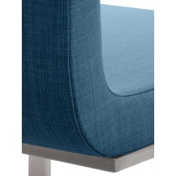 Silla de comedor Belfort en tela azul Silla de comedor Belfort en tela azul