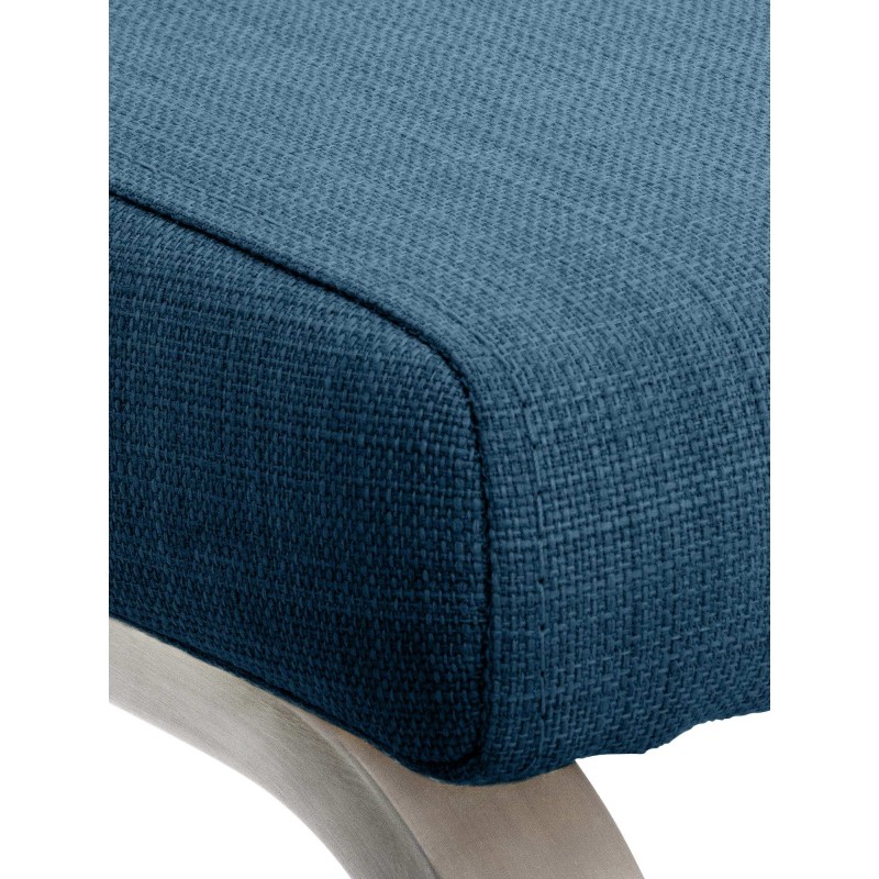 Silla de comedor Belfort en tela azul